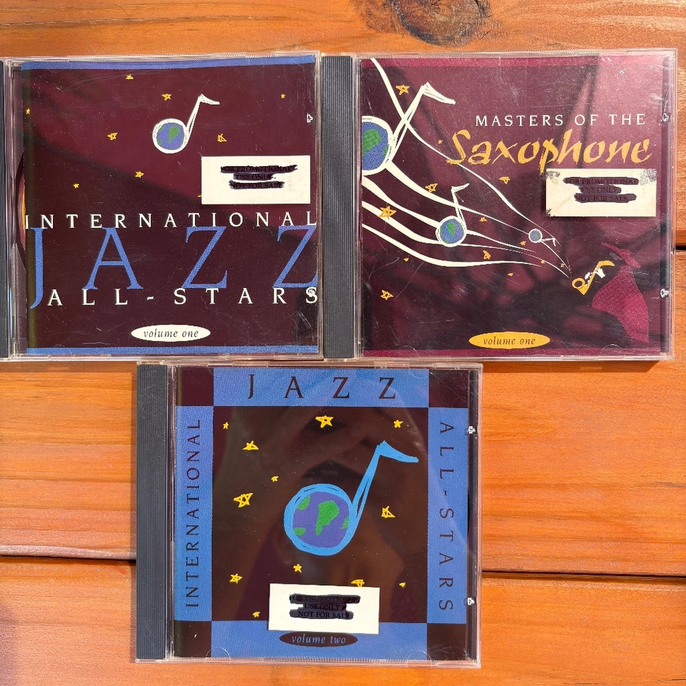 3 CD's Jazz All-Stars International and Masters of the Saxophone Music